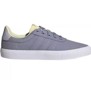 Adidas Women's VulcRaid3r Low Top Skate Shoes Silver Violet Yellow‎ HQ1743 Sz 10